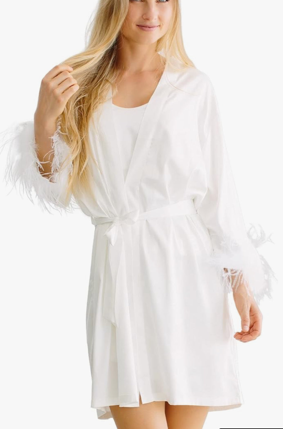 Feather Silk Robe