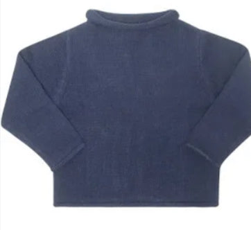 Rollneck Sweater Pink and Navy
