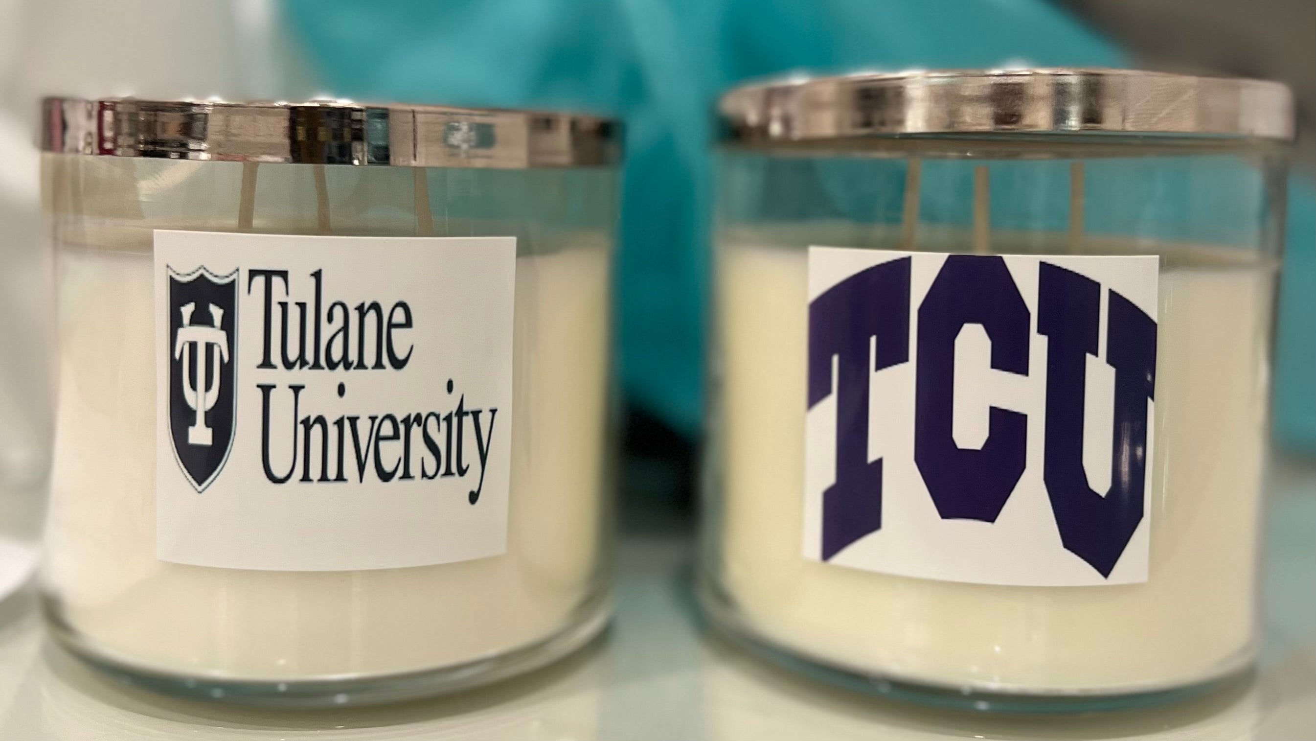 3 Wick Scented Candle with your photo
